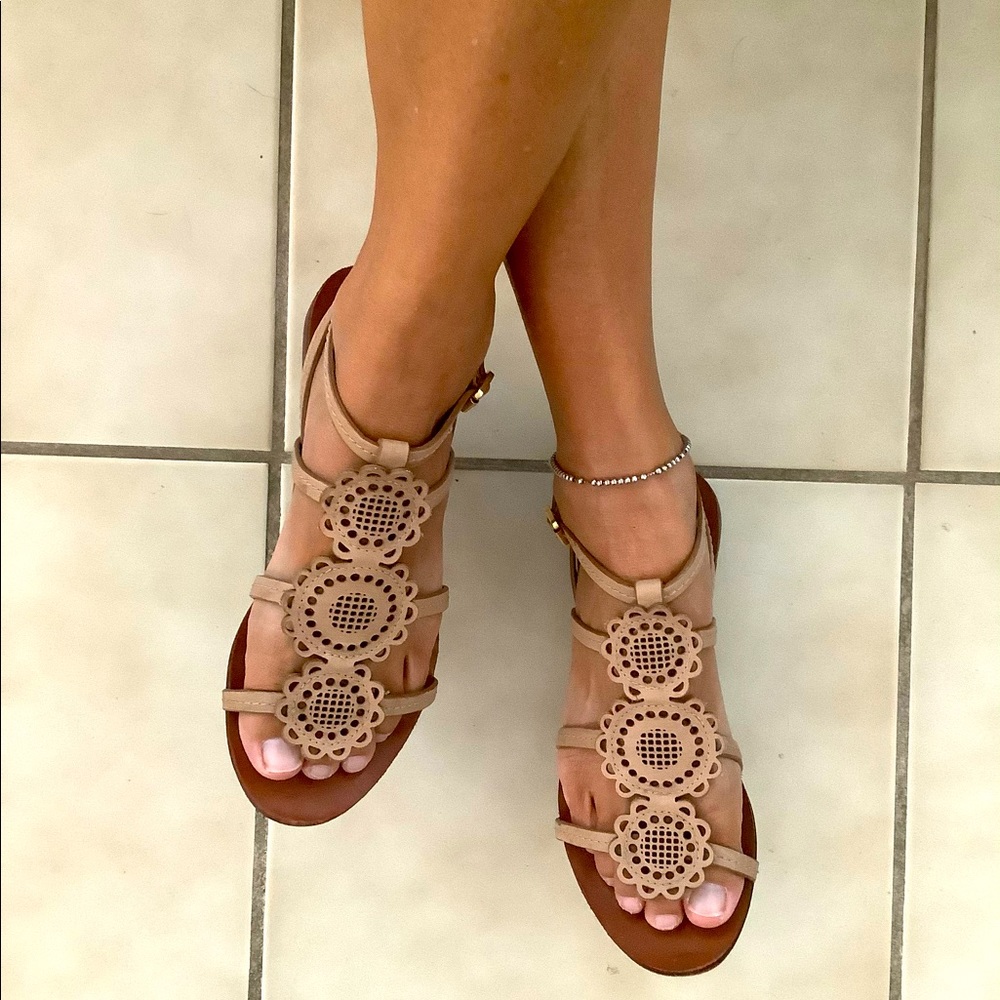 Tory Burch Flat Leather Sandals